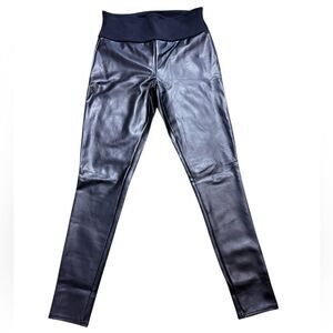 Spanx Assets FauxโLeather Black Pants